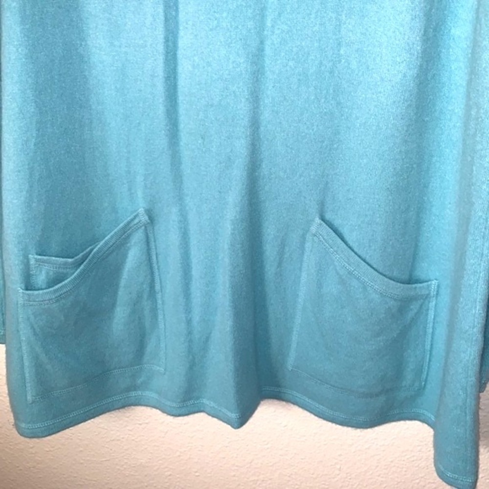 VINTAGE J. JILL 100% CASHMERE MOCK NECK TUNIC SWEATER SIZE LARGE TALL - Picture 6 of 15